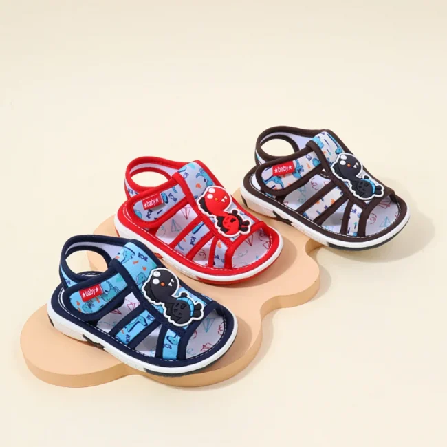 Baby Sound Shoes Toddler Prewalking Summer Sandal High Quality Cute Animal for Boys and Girls Kid Squeaky Sneaker New MY2402 3