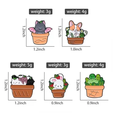 Cute Animal Series Brooch Enamel Pins Cartoon Kawaii Capybara Cat Animal Doctor Dog Brooches Backpack Lapel Badge Jewelry Gift 3