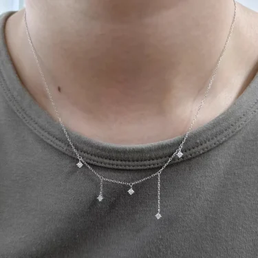 925 Sterling Silver Zircon Star Charms Necklace For Women Choker Elegant Luxury 18k Gold Plated O-Chain Necklace Wedding Jewelry 6