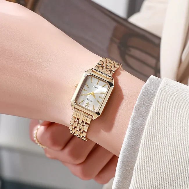 Luxury Brand Watch Women Stainless Steel Strap Fashion Gift Quartz Wristwatch Student Simple Square Quartz Watches Dropshipping 4