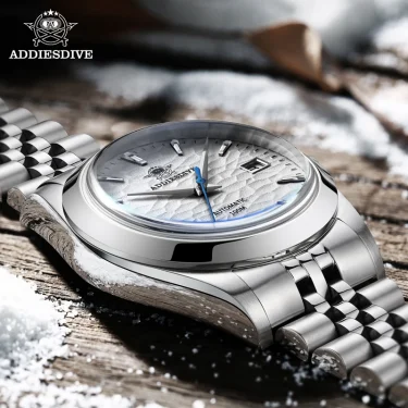 ADDIESDIVE Automatic Mechanical Watch Man European American Business Leisure Wristwatch Luxury Silver Luminous Waterproof Watch 4