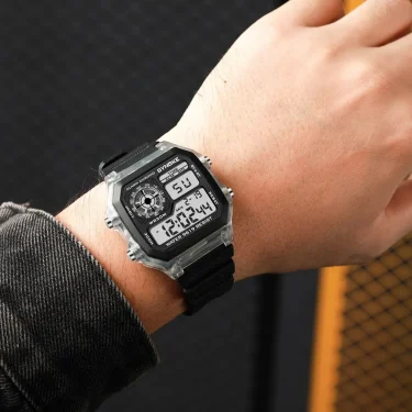 SYNOKE Digital Watches Men Sports Luminous Multifunction Waterproof Chrono Wristwatch Outdoor and Running Student Seven Lights 5