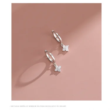 925 Sterling Silver leaf Earrings For Women Trendy Earring Jewelry Prevent Allergy Party Accessories Gift 5