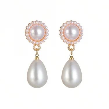 New Bride Jewelry Set Fashion Elegant Rhinestone Imitation Pearl Beaded Neck Chain Necklace For Women Wedding Accessories 5