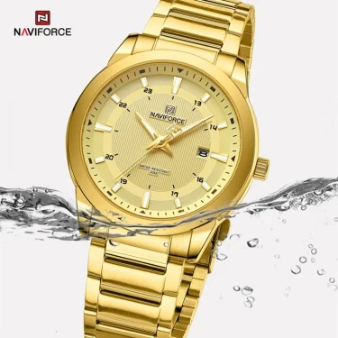Top Brand NAVIFORCE Mens Watches Stainless Steel Strap Casual Male Quartz Sports Wristwatch Luxury Waterproof Date Clock 4