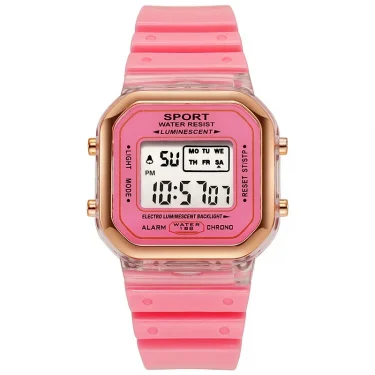 Fashion Brand Student Transparent Electronic Watch Candy Multicolor LED Ladies Sports Waterproof Wirstwatch Clock Gift relógio 4