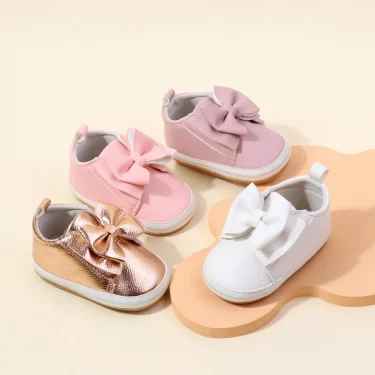 Baby Girl Shoes High Quality Soft PU for 0-9-18 Months Toddler Prewalking Outdoor Beautiful Cute Butterfly Bowknot 2024 BXC4143 2