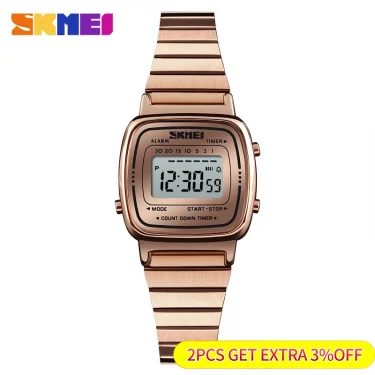 SKMEI Fashion Sport Watch Women Top brands Luxury 3Bar Waterproof Ladies Watches Small Dial Digital Watch Relogio Feminino 1252 2