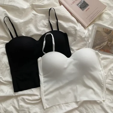 Seamless Camisole for Women Fitness Crop Tops Summer Thin Elegant Sexy All-match Casual One-piece Ice Silk Underwear Tanks Top 5