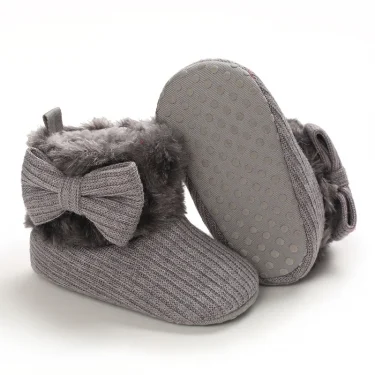 0-18Months Winter Snow Baby Boots Newborn Warm Booties Soft Sole First Walkers Shoes for Baby Girls Infant Shoes Toddler 3