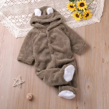 Humor Bear Autumn Cartoon Style Winter Long Sleeve Baby Boys Girls Rompers Toddler Kids Playsuit Jumpsuits Baby Clothes 2