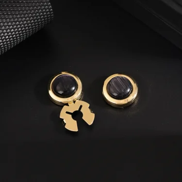 High-end Round Opal Cufflinks for Women French Fashion Business Banquet Wedding Shirt Buttons Luxulry Jewelry Accessories 6