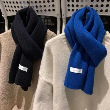 Men Women Scarf Bib Thermal Neck Warmer Thickening Windproof Winter Scarves Fashion Snap Fastener Ski Motorcycle Scarf Unisex 4