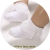 4 pairs lace socks