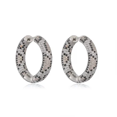 HECHENG, Leopard Print Multi Shape Hoop Earrings Ring For Women, New Design Vintage Temperament Party Wedding Gift 2