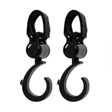 2Pcs Baby Stroller Accessories Hook Multi Purpose 360 Degree Rotating Stroller Hanging Hooks Bag Holder Baby Accessories 4