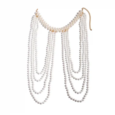 Ingemark New in 2025 Bridal Tassel Imitation Pearl Shoulder Chain Necklace for Women Elegant Shawl Wedding Jewelry Accessories 5