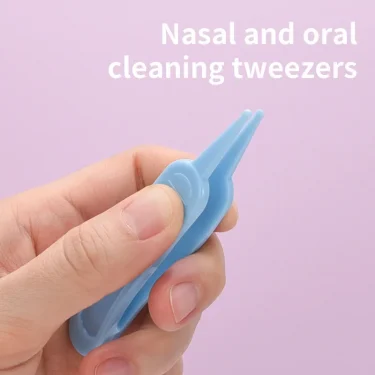 3Pcs Silicone Baby Nose Cleaner with Tweezer & Brush Set Anti-backwash Child Nasal Aspirator Ear Nose Clean Tweezer Clean Brush 6