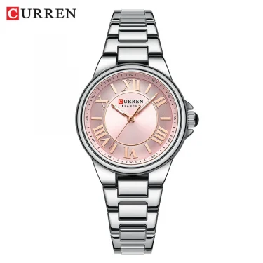 CURREN 9091 Women's Quartz Watch Fashion Simple Elegant Rose Gold Analog Display Steel Strap Wristwatch for Ladies Clock Gift 3