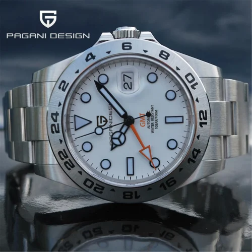 2024 PAGANI Design New Men's Automatic Mechanical Watches GMT Watch 42mm Sapphire Stainless Steel Waterproof Watch Reloj Hombre 1