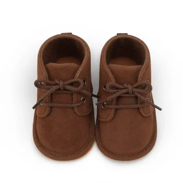 KIDSUN Baby Shoes Boys Classical Cotton Non-slip Soft-Sole Rubber Sole Toddler Girl Boots Infant Crib First Walkers 3-Colors 5