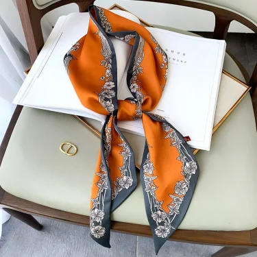 Long Silk Scarf Bag Tie Lady Neck Skinny Scarves Hairband Foulard Horse Print Brand Lady Neckerchief Ribbon 2025 Spring New 3
