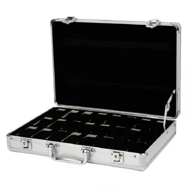 DELESYS Sales Promotion 6/12/24 Positions Aluminum Alloy Watch Storage Case Solid Shatter-Resistant Metallic Aluminium Watch Box 5