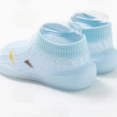 Children's Walking Shoes Baby Floor Shoes Baby Socks Shoes Non Slip Indoor Soft Sole Mesh Surface Thin Sandals One Foot Pedal 4