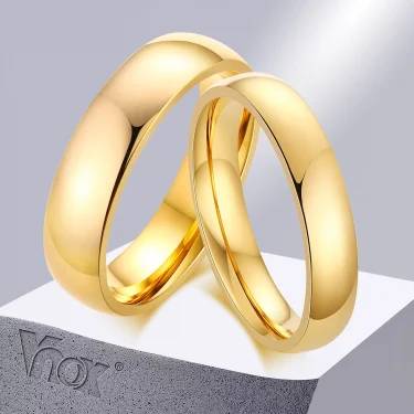Vnox Anti Scratch Tungsten Wedding Rings for Women Men Simple Classic Wedding Bands for Couples Basic Jewelry 1