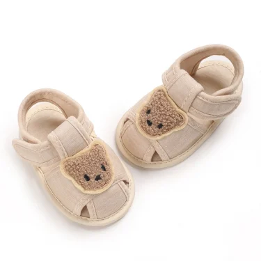 Cute Bear Soft Sole Comfortable Sandals for Infants and Toddlers Baotou Anti Kick First Step Shoes 0-18 Months 6