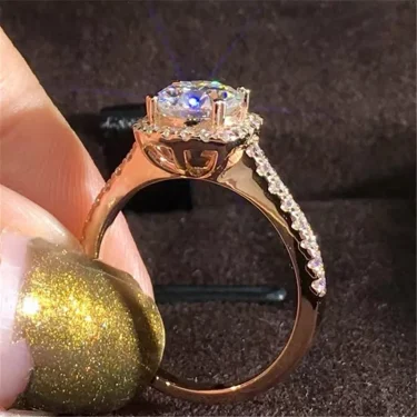 CC Jewelry Fashion Rings For Women‘s Ring Luxury Gold Color Square Stone Anneau Engagement Bijoux Bridal Wedding Ring CC627 2