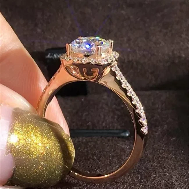 CC Jewelry Fashion Rings For Women‘s Ring Luxury Gold Color Square Stone Anneau Engagement Bijoux Bridal Wedding Ring CC627 2