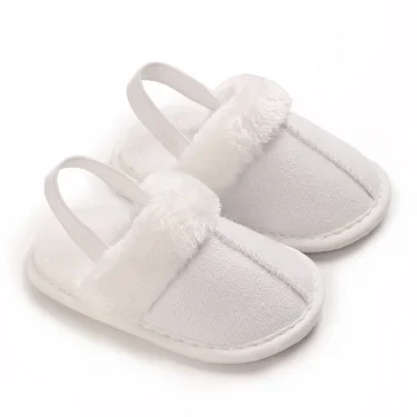 Spring and Winter Baby Shoes Cute Indoor Baby Fluffy Slippers Baby Toddler Boys and Girls Shoes Sandals First Step Walker 0-18M 3