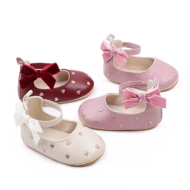 Baby Princess Shoes for Newborn Toddler Spring and Summer Sandal 2024 New Style Beautiful Bowknot High Quality Mary Jane BJZ3212 2