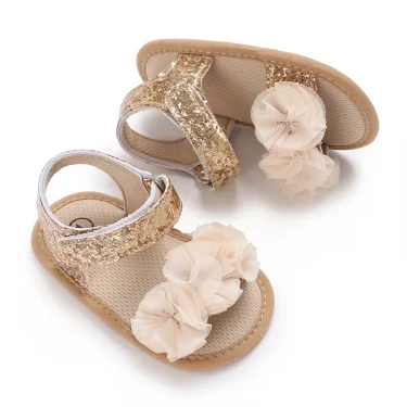 Summer Cute flower Newborn Baby Shoes Non-slip Cloth Bottom Shoes For Girls Elegant Breathable Leisure Baby First Walking Shoes 1