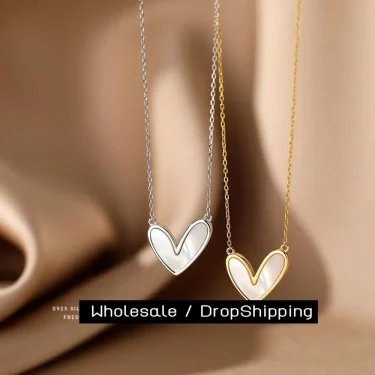 CARLIDANA Minimalist Jewelry Pvd Gold Plated Stainless Steel Classic Shell Heart Shaped Shell Necklace For Women Party Wedding 1