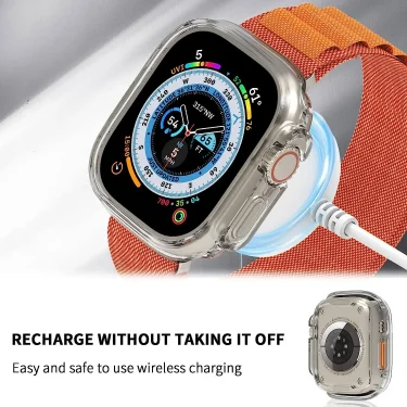 TPU Case Cover for Apple Watch Ultra 49mm Bumper NO Screen Protector Protective Scratch-Resistant Frame for iWatch 8 45mm 41mm 3