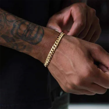 3-11mm Thick Waterproof Chain Bracelet for Men Stainless Steel Cuban Chain Wristband Classic Punk Heavy Men's Jewelry Gift 4