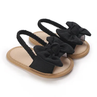 The First Newborn Bow Sandals Summer Soft Sole Comfortable Walking shoes Princess Dress Shoes 0-18M 3