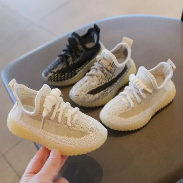 Kids Spring and Autumn Sneakers Soft Breathable Running Knitting Infant Teenage Mesh Sports Boy Girl Lightweight Coconut Shoes 1