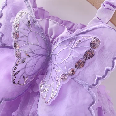 Summer New Cute Butterfly Baby Girl Princess Dress, Wedding Party Children'S Sleeveless Clothes From 9 Months To 3 Years Old 6