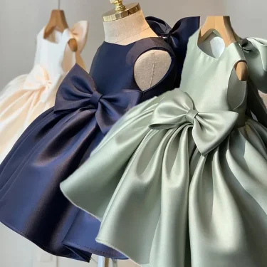 Newborn Baby Girls Baptism Dress Infant Princess Wedding Tutu Gown Birthday Party Dress Toddler Kids Flower Christening Clothes 1