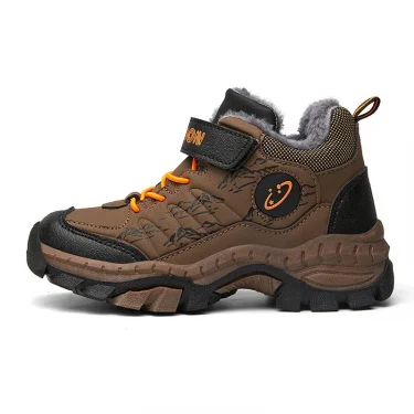 New Winter Camp Boys Mountain Climbing Shoes Fashion Kids Teenage Hook & Loop Children Sport Shoe 5