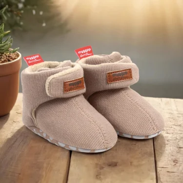 Newborn Baby Boy Girl Soft Fleece Booties Stay On Infant Slippers Socks Shoe Non Skid Gripper Toddler First Walkers Winter Ankle 1