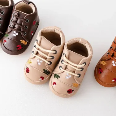 Baby Sneaker Soft PU High Quality Anti-slip Sole Ankle-covered Newborn Toddler Little Boots Spring Autumn 2024 Fashion BMB3140 3