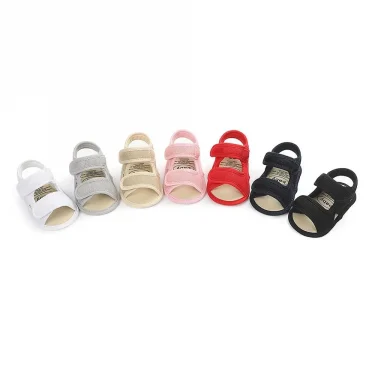 Summer Baby Shoes Newborn Boys Girls Soild Breathable Anti-Slip Sandals Infant Toddler Soft Soled Shoes 4