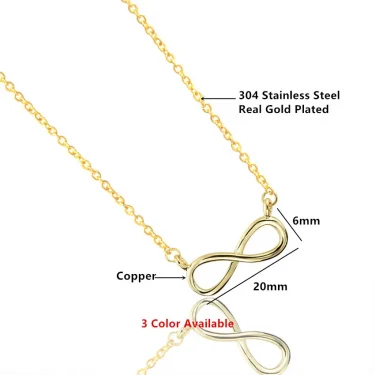 Boho Charm Infinity Pendant Choker Necklace Femme Stainless Steel Couple Wedding Jewelry Collares Mujer Best Friend Gift bijoux 6