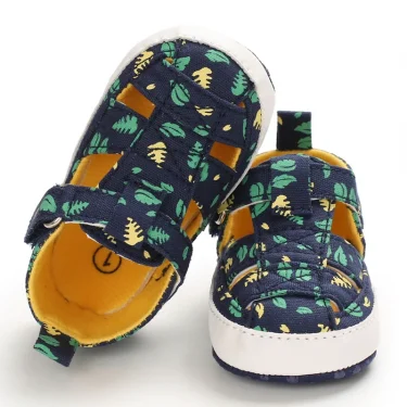 Summer Newborn Baby Boys Girls Fashion Summer Soft Crib Shoes First Walker Infant Anti Slip Sandals Shoes Soft Sole 0-18Months 5