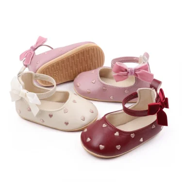 Baby Princess Shoes for Newborn Toddler Spring and Summer Sandal 2024 New Style Beautiful Bowknot High Quality Mary Jane BJZ3212 1