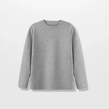 Youth Long-Sleeve T-Shirt 100% Cotton Solid Boys Girls Active T Shirts Essential Tops Undershirts Children Basic Tee 1-14 Yrs 3